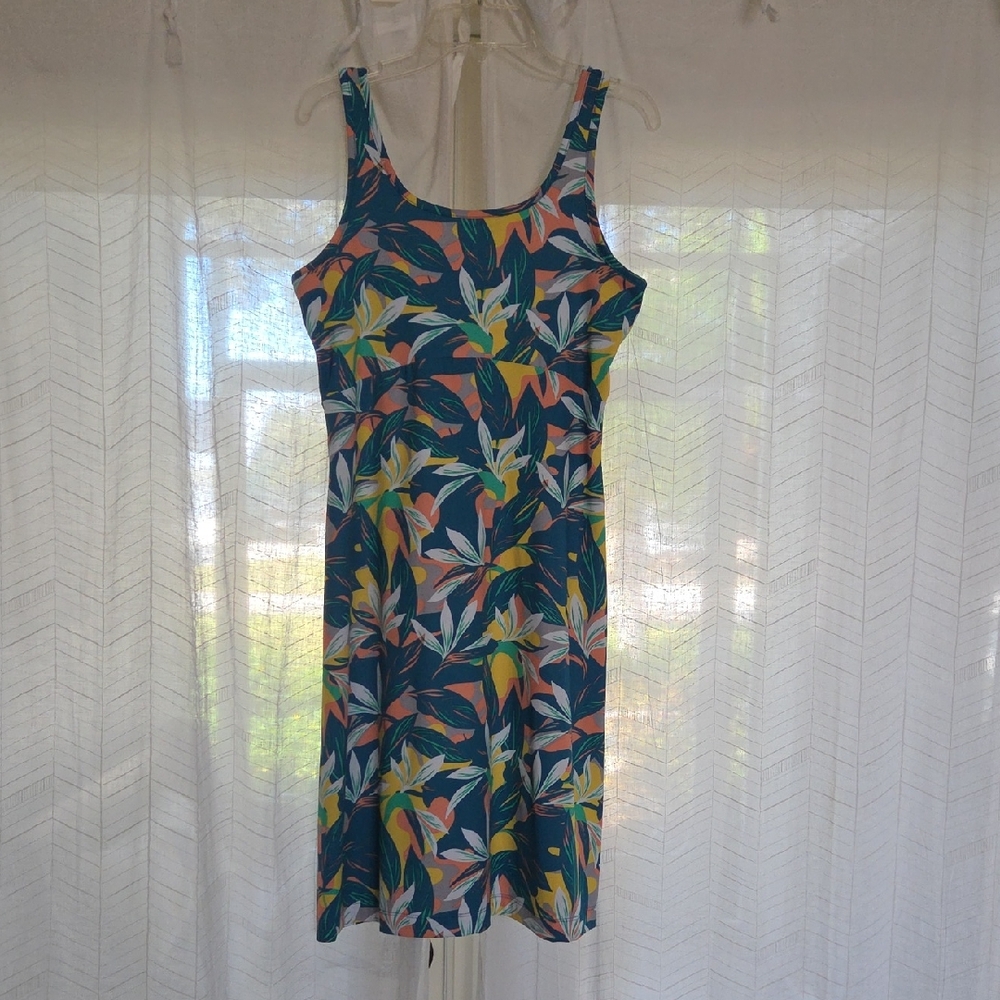 Columbia Blue Floral Midi Dress